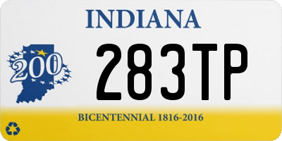 IN license plate 283TP