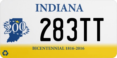 IN license plate 283TT