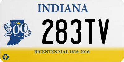 IN license plate 283TV