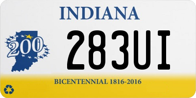 IN license plate 283UI