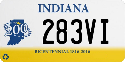 IN license plate 283VI