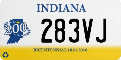 IN license plate 283VJ