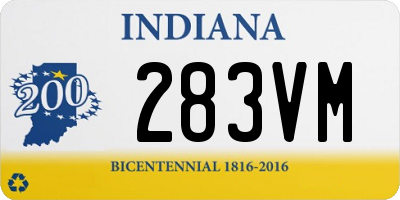 IN license plate 283VM