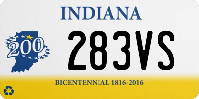 IN license plate 283VS