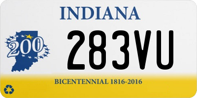 IN license plate 283VU