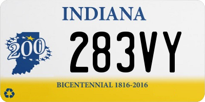 IN license plate 283VY