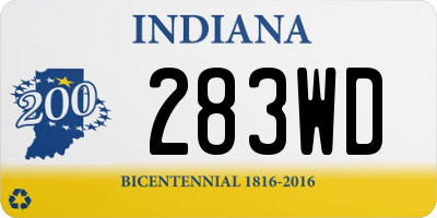 IN license plate 283WD