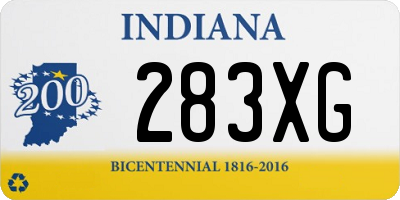 IN license plate 283XG