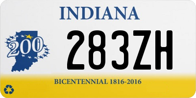 IN license plate 283ZH