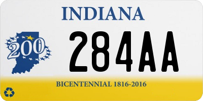 IN license plate 284AA