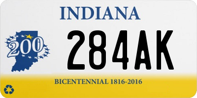 IN license plate 284AK