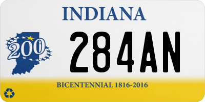 IN license plate 284AN