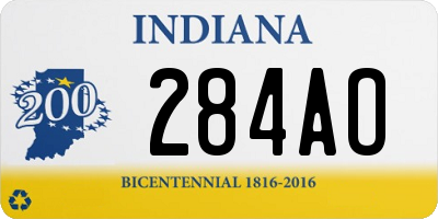 IN license plate 284AO