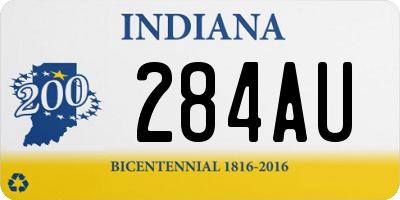 IN license plate 284AU