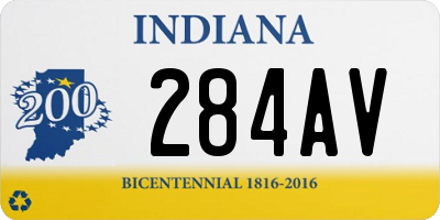 IN license plate 284AV