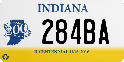 IN license plate 284BA