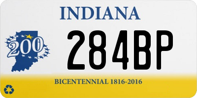 IN license plate 284BP