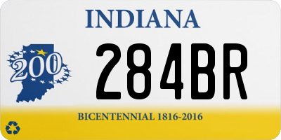 IN license plate 284BR