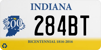 IN license plate 284BT