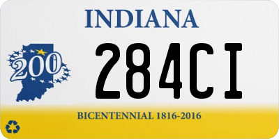 IN license plate 284CI