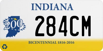 IN license plate 284CM