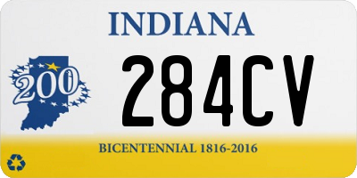 IN license plate 284CV