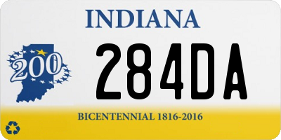 IN license plate 284DA