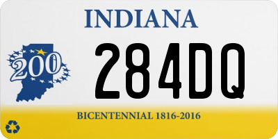 IN license plate 284DQ