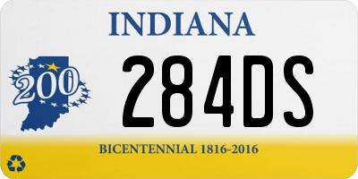 IN license plate 284DS