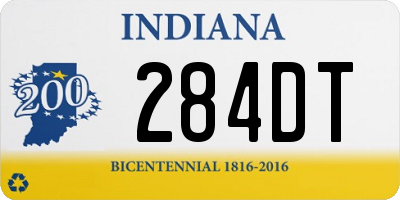 IN license plate 284DT