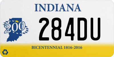 IN license plate 284DU
