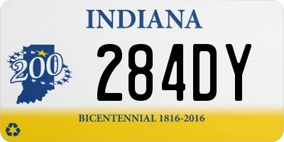 IN license plate 284DY