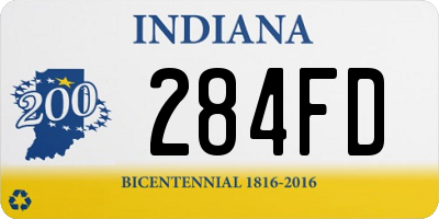 IN license plate 284FD