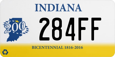 IN license plate 284FF