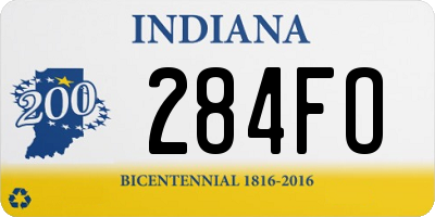 IN license plate 284FO