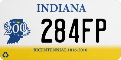 IN license plate 284FP