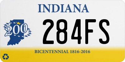 IN license plate 284FS