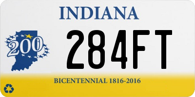 IN license plate 284FT