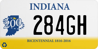 IN license plate 284GH