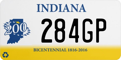 IN license plate 284GP