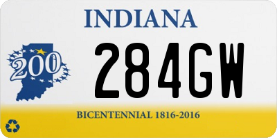 IN license plate 284GW