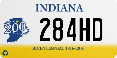 IN license plate 284HD