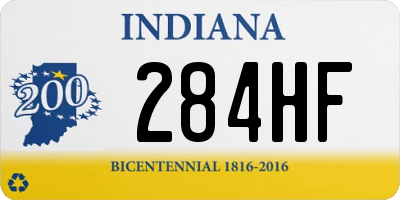 IN license plate 284HF