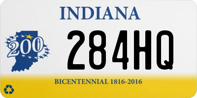 IN license plate 284HQ