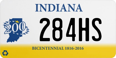 IN license plate 284HS