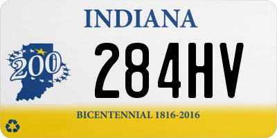 IN license plate 284HV