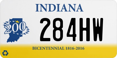 IN license plate 284HW