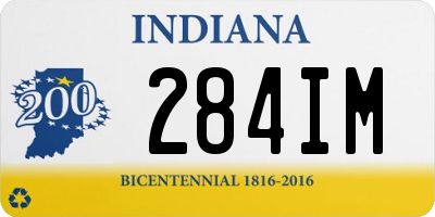 IN license plate 284IM