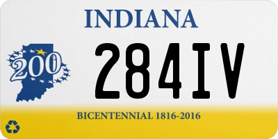 IN license plate 284IV