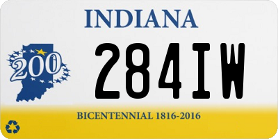IN license plate 284IW